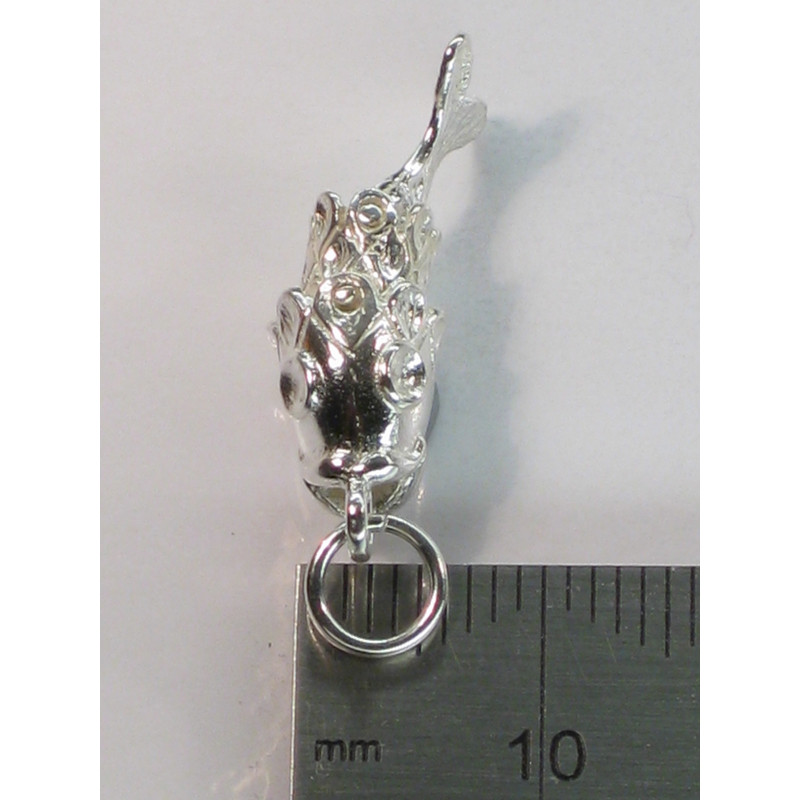 Sterling Silver Fish Charm, Movable Design